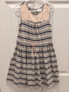 Max Studio Navy & Blush Striped Knit Dress